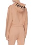 Back View - Click To Enlarge - VICTORIA BECKHAM - x Reebok logo embroidered cropped hoodie
