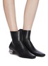 Figure View - Click To Enlarge - BALENCIAGA - Typo' metal heel ankle boots