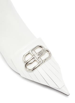 Detail View - Click To Enlarge - BALENCIAGA - 'Fringe Knife' leather ankle boots