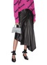 Figure View - Click To Enlarge - BALENCIAGA - 'Hourglass' XS top handle croc embossed leather bag