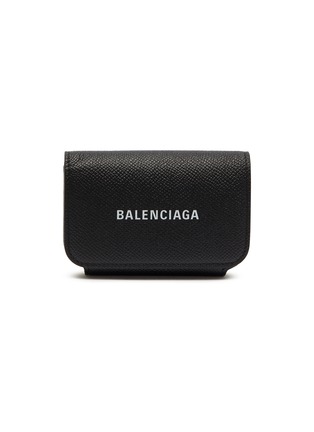 Main View - Click To Enlarge - BALENCIAGA - 'Cash Accordeon' logo print leather wallet