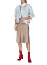 Figure View - Click To Enlarge - MARINE SERRE - 'Marigold' logo print skirt