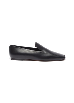 Main View - Click To Enlarge - NEOUS - 'Prom' square toe leather loafers