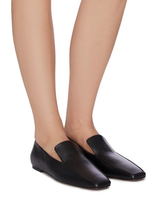 Figure View - Click To Enlarge - NEOUS - 'Prom' square toe leather loafers