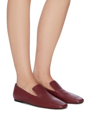 Figure View - Click To Enlarge - NEOUS - 'Prom' Square Toe Leather Loafers