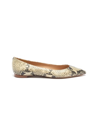 Main View - Click To Enlarge - SAM EDELMAN - 'Sally' snake embossed leather skimmer flats