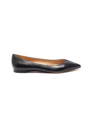 Main View - Click To Enlarge - SAM EDELMAN - 'Sally' suede panel leather skimmer flats
