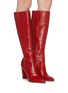 Figure View - Click To Enlarge - SAM EDELMAN - 'Raakel' croc embossed leather knee high boots