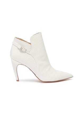 Main View - Click To Enlarge - SAM EDELMAN - 'Fiora' croc-embossed leather ankle boots