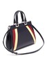 Detail View - Click To Enlarge - GUCCI - 'Zumi' colourblock double stripes leather tote bag