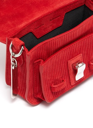 Detail View - Click To Enlarge - PROENZA SCHOULER - 'PS1' buckle corduroy suede micro shoulder bag