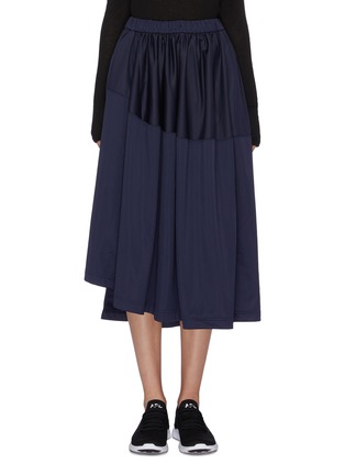 Main View - Click To Enlarge - Y-3 - 'Firebird' 3-stripe outseam panelled asymmetric skirt