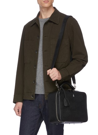 Figure View - Click To Enlarge - MARK CROSS - 'Baker Messenger' bag in leather