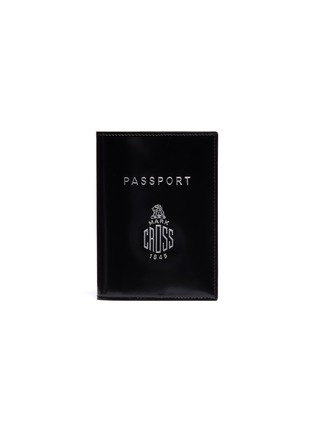 Main View - Click To Enlarge - MARK CROSS - Logo print leather passport cover