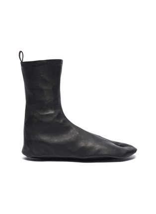 Main View - Click To Enlarge - JIL SANDER - 'Tabi' leather flat ankle sock boots