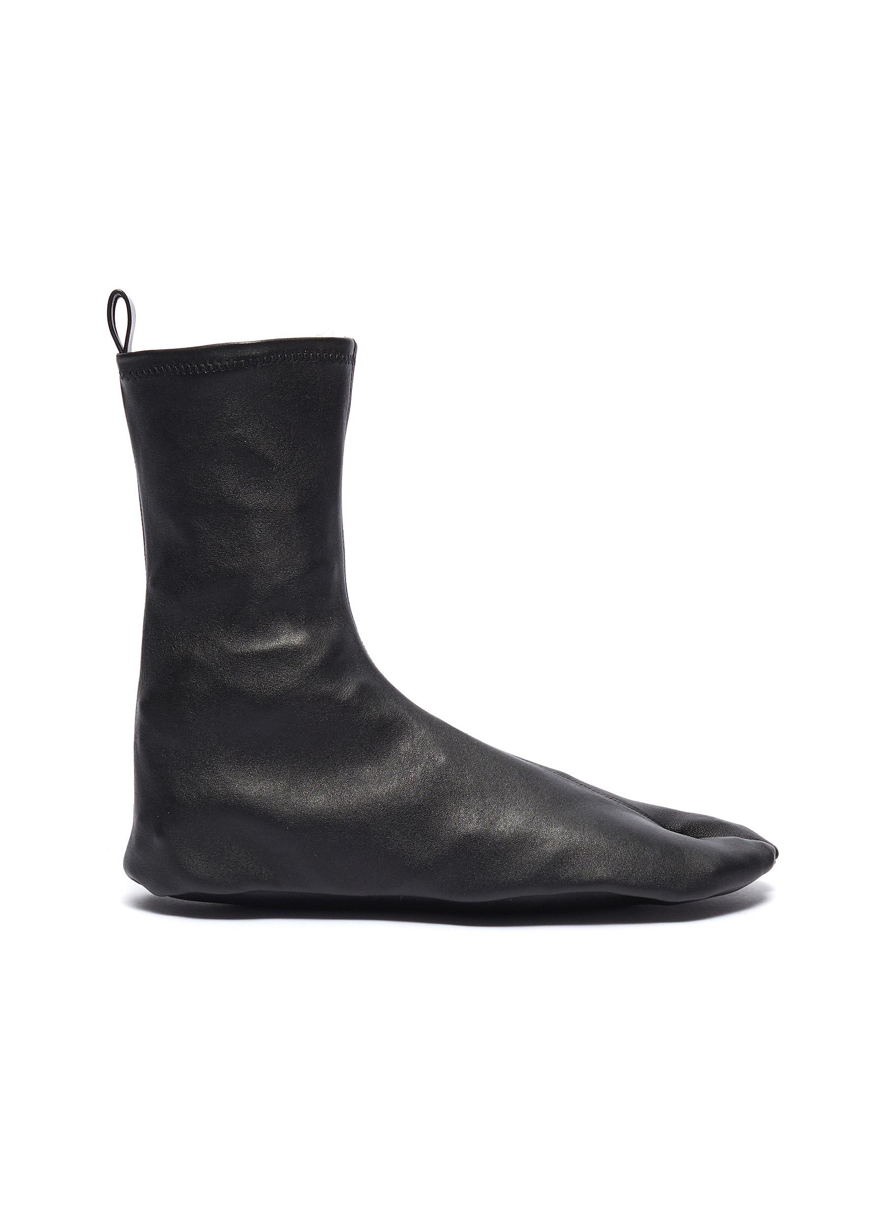 Jil Sander 'tabi' Leather Flat Ankle 
