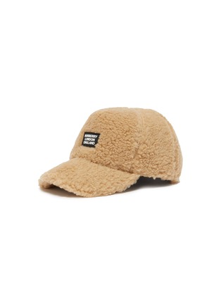 Main View - Click To Enlarge - BURBERRY - Logo patch faux fur baseball cap
