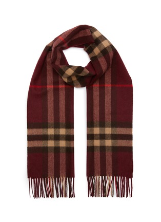 Main View - Click To Enlarge - BURBERRY - Giant check cashmere scarf