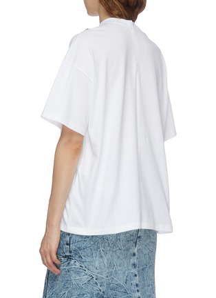 Back View - Click To Enlarge - CHRISTOPHER KANE - Squiggle glass crystal chain T-shirt