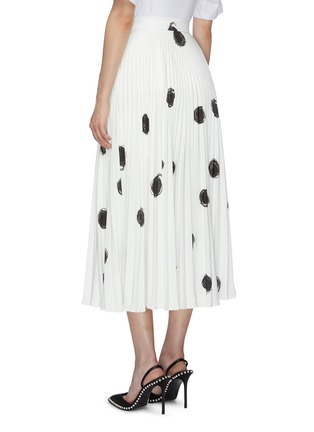 Back View - Click To Enlarge - CHRISTOPHER KANE - Pleated scribble dot print crepe skirt