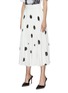 Front View - Click To Enlarge - CHRISTOPHER KANE - Pleated scribble dot print crepe skirt