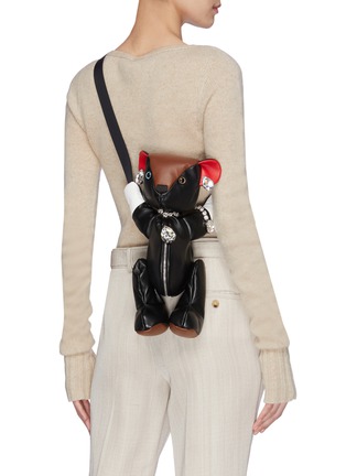 Figure View - Click To Enlarge - BURBERRY - 'Thomas bear' panelled embellished crossbody bag