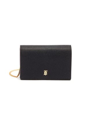 Main View - Click To Enlarge - BURBERRY - 'Jessie' monogram embellished grain leather card case