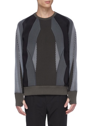 Main View - Click To Enlarge - MINOTAUR - 'Fly' stripe panelled sweater