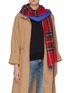 Figure View - Click To Enlarge - JOHNSTONS OF ELGIN - Reversible tartan plaid Merino wool scarf