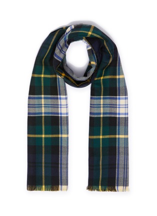 Main View - Click To Enlarge - JOHNSTONS OF ELGIN - Reversible tartan plaid Merino wool scarf