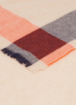 Detail View - Click To Enlarge - JOHNSTONS OF ELGIN - Colourblock Merino wool scarf