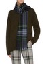 Figure View - Click To Enlarge - JOHNSTONS OF ELGIN - Tartan plaid cashmere basketweave scarf