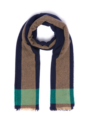 Main View - Click To Enlarge - JOHNSTONS OF ELGIN - Colourblock cashmere scarf