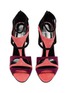 Detail View - Click To Enlarge - PIERRE HARDY - 'Jerry' ankle strap colourblock geometric cutout suede sandals