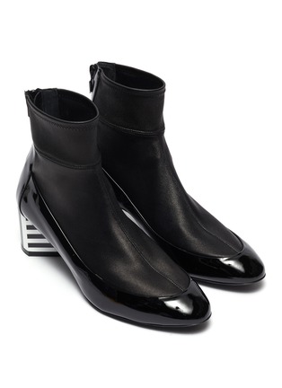 Detail View - Click To Enlarge - PIERRE HARDY - 'Illusion' leather ankle boots