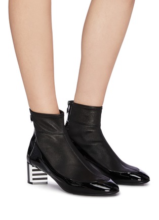 Figure View - Click To Enlarge - PIERRE HARDY - 'Illusion' leather ankle boots