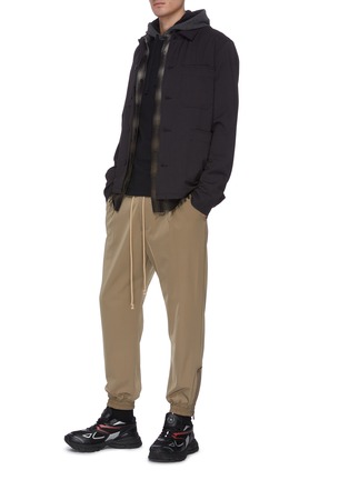 Figure View - Click To Enlarge - SONG FOR THE MUTE - Drawstring zip hem jogging pants