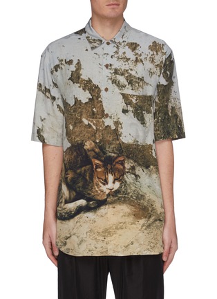 Main View - Click To Enlarge - SONG FOR THE MUTE - Cat print oversized shirt