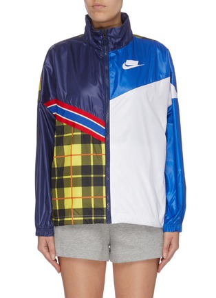 Main View - Click To Enlarge - NIKE - Patchworked windbreaker jacket