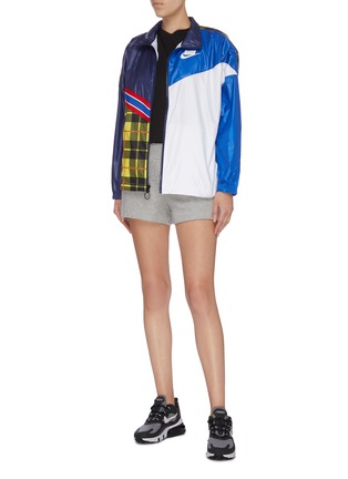 Figure View - Click To Enlarge - NIKE - Patchworked windbreaker jacket