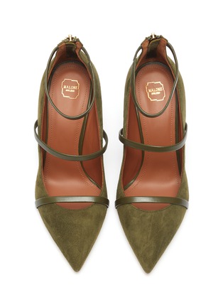 Detail View - Click To Enlarge - MALONE SOULIERS - 'Robyn' ankle strappy suede pumps