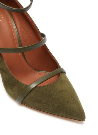 Detail View - Click To Enlarge - MALONE SOULIERS - 'Robyn' ankle strappy suede pumps