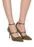 Figure View - Click To Enlarge - MALONE SOULIERS - 'Robyn' ankle strappy suede pumps