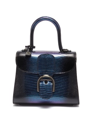Main View - Click To Enlarge - DELVAUX - 'Brillant Mini' iridescent lizard leather satchel