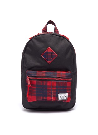 Main View - Click To Enlarge - HERSCHEL SUPPLY CO. - 'Heritage' check plaid front canvas 9L kids backpack