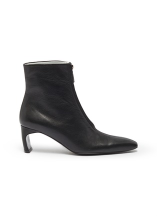 Main View - Click To Enlarge - ROSETTA GETTY - Zip front leather ankle boots