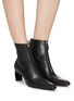 Figure View - Click To Enlarge - ROSETTA GETTY - Zip front leather ankle boots