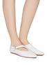Figure View - Click To Enlarge - ROSETTA GETTY - Cutout buckled leather flats