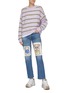 Figure View - Click To Enlarge - ACNE STUDIOS - Vase graphic appliqué jeans