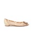 Main View - Click To Enlarge - MANOLO BLAHNIK - 'Hangisi' Swarovski crystal brooch lace ballerina flats